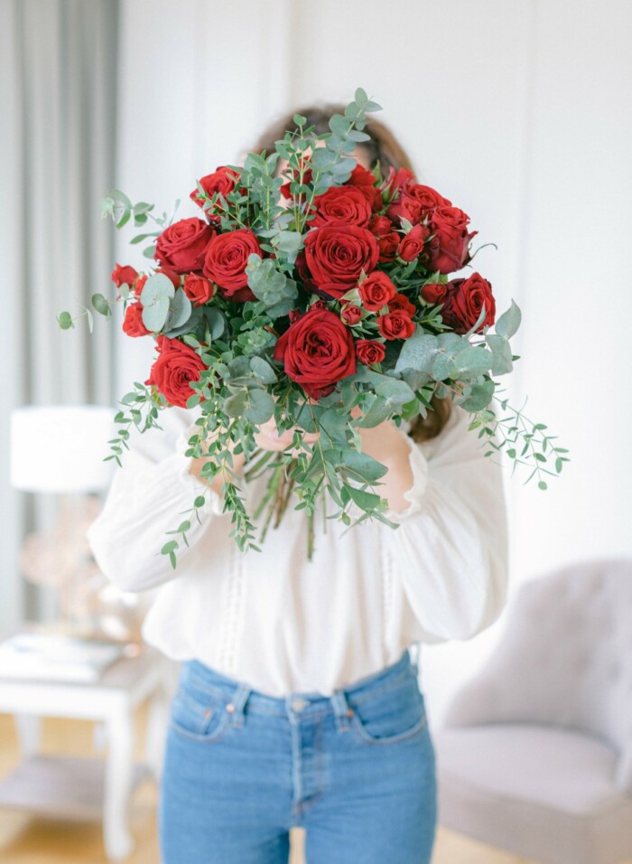 Blumenstrauß aus roten Rosen